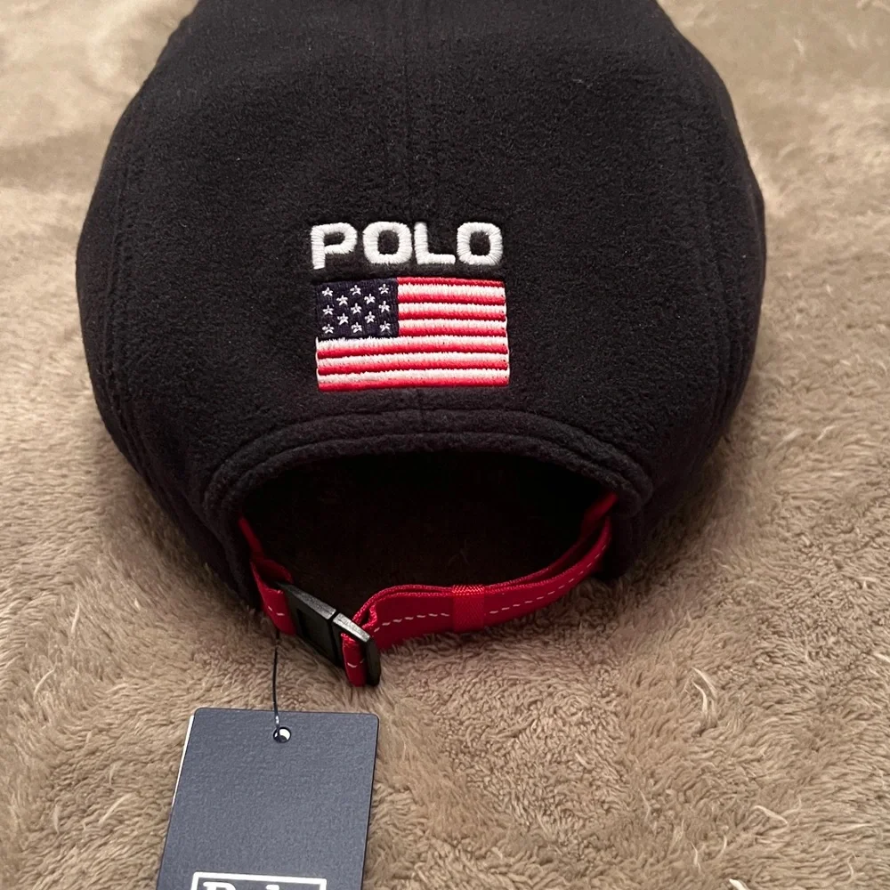 New Mens POLO RALPH LAUREN Olympic Closing Ceremony adjustable fleece hat. - Picture 2 of 4